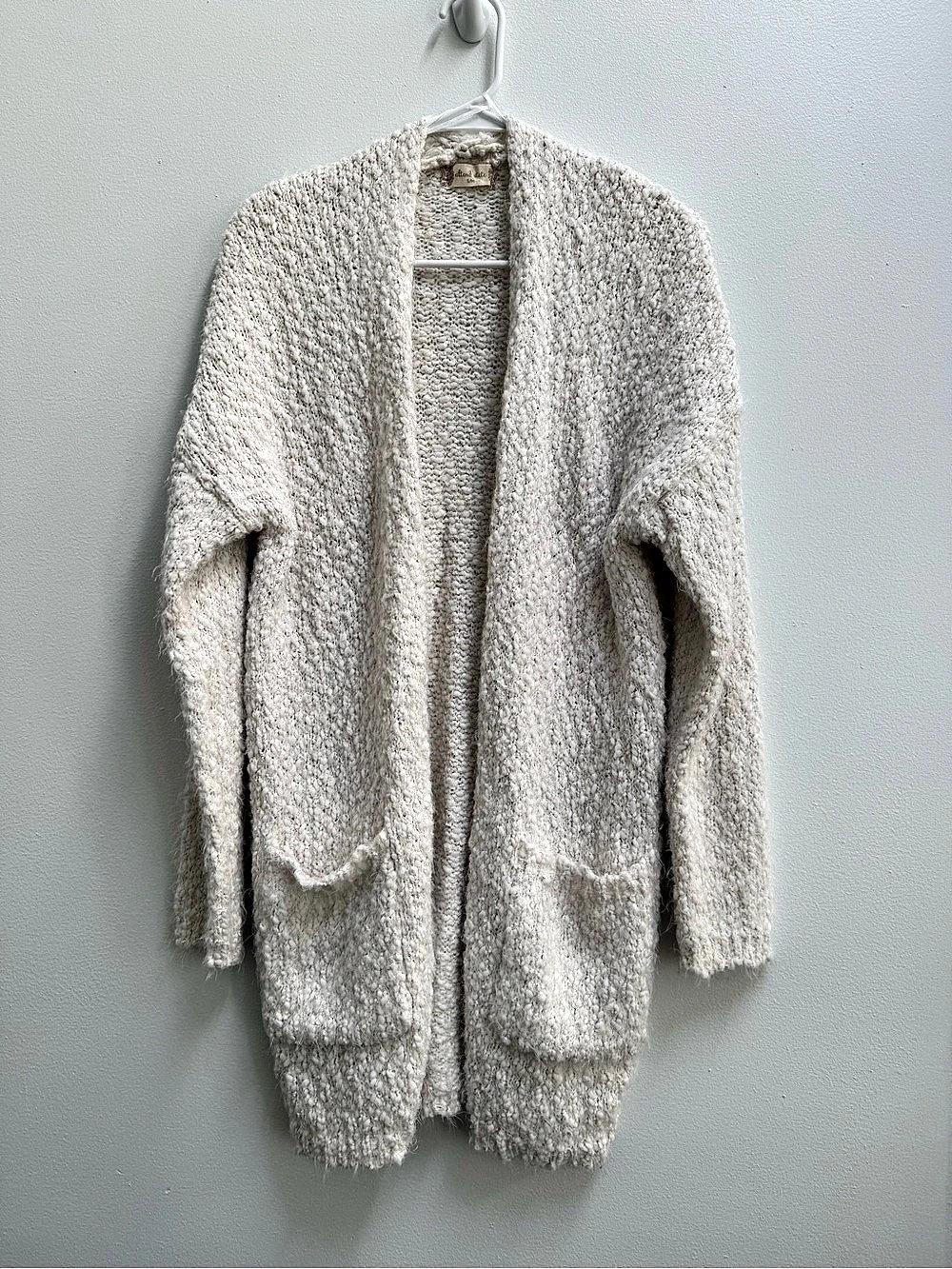altard state Open Front Knit Cardigan in Cream Size S/M Like New